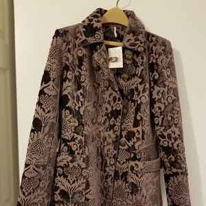 Free People plum pea coat size 8
